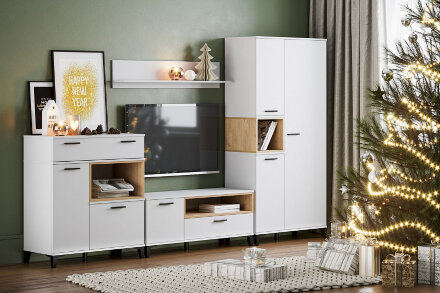 Шкаф комбинированный Bergen НМ 013.07, белый 