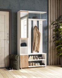 Прихожая Эконом, крафт золотой + белый